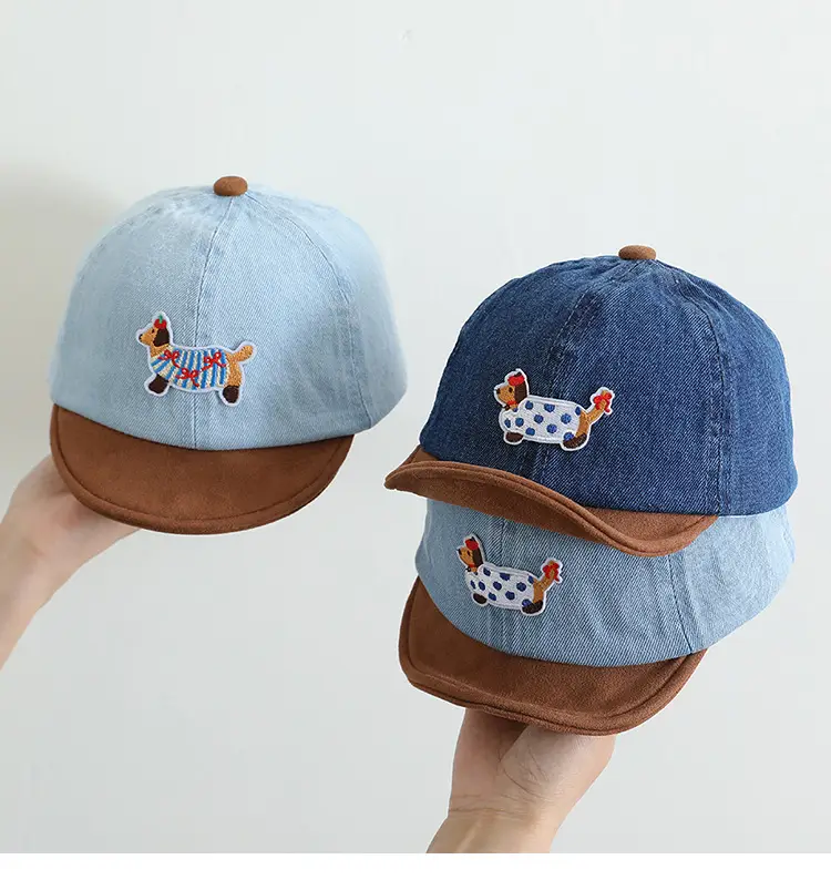 Baby Cute Sun Hat Blue Brown Spring Autumn — feature 1