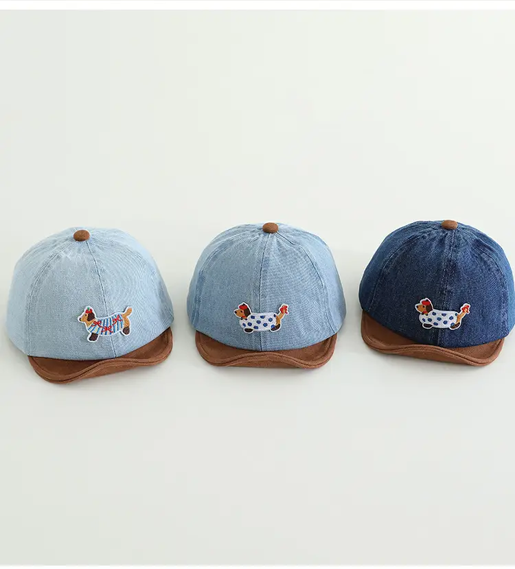 Baby Cute Sun Hat Blue Brown Spring Autumn — feature 3