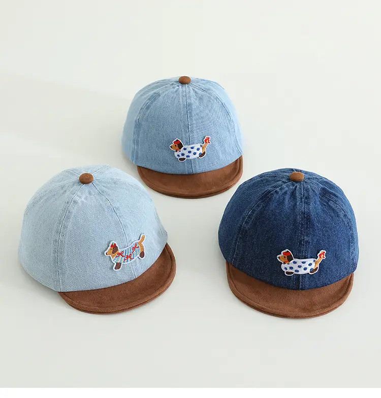 Baby Cute Sun Hat Blue Brown Spring Autumn — feature 7