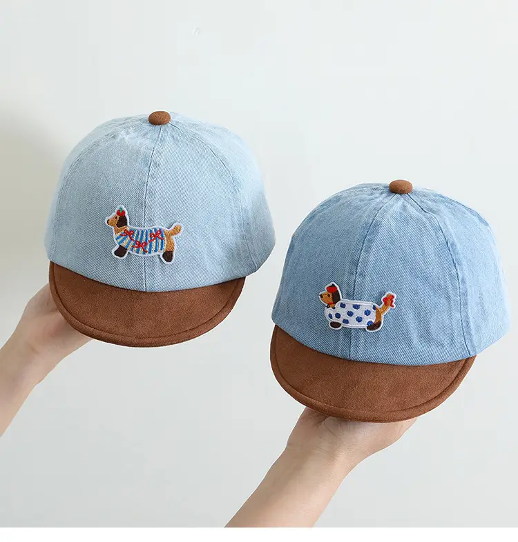 Baby Cute Sun Hat Blue Brown Spring Autumn — feature 8