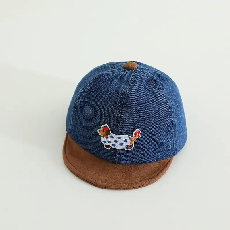 Baby Cute Sun Hat Blue Brown Spring Autumn - Image 2