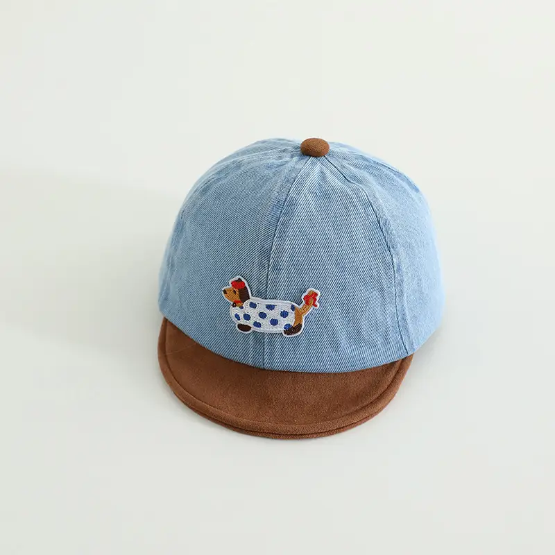 Baby Cute Sun Hat Blue Brown Spring Autumn - Image 3