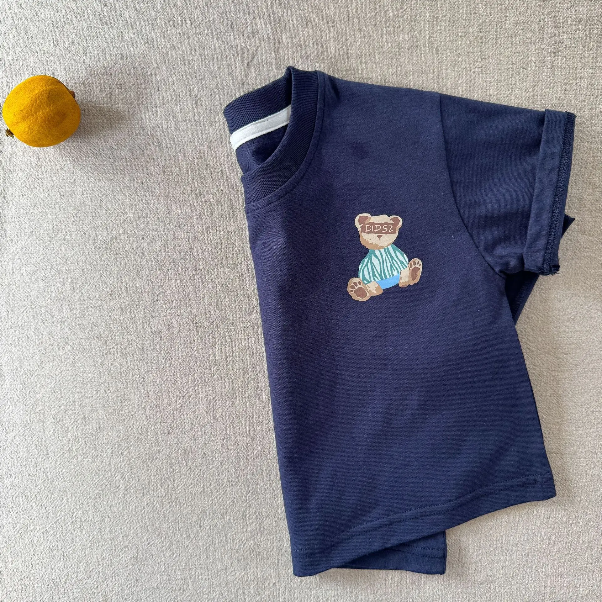 Blue Bear Printed Kids T-Shirt 2025 Summer — feature 10