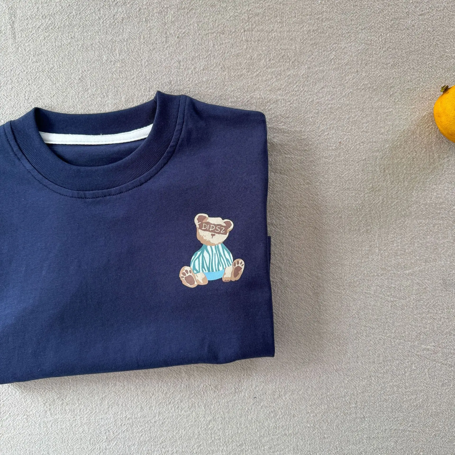 Blue Bear Printed Kids T-Shirt 2025 Summer — feature 11