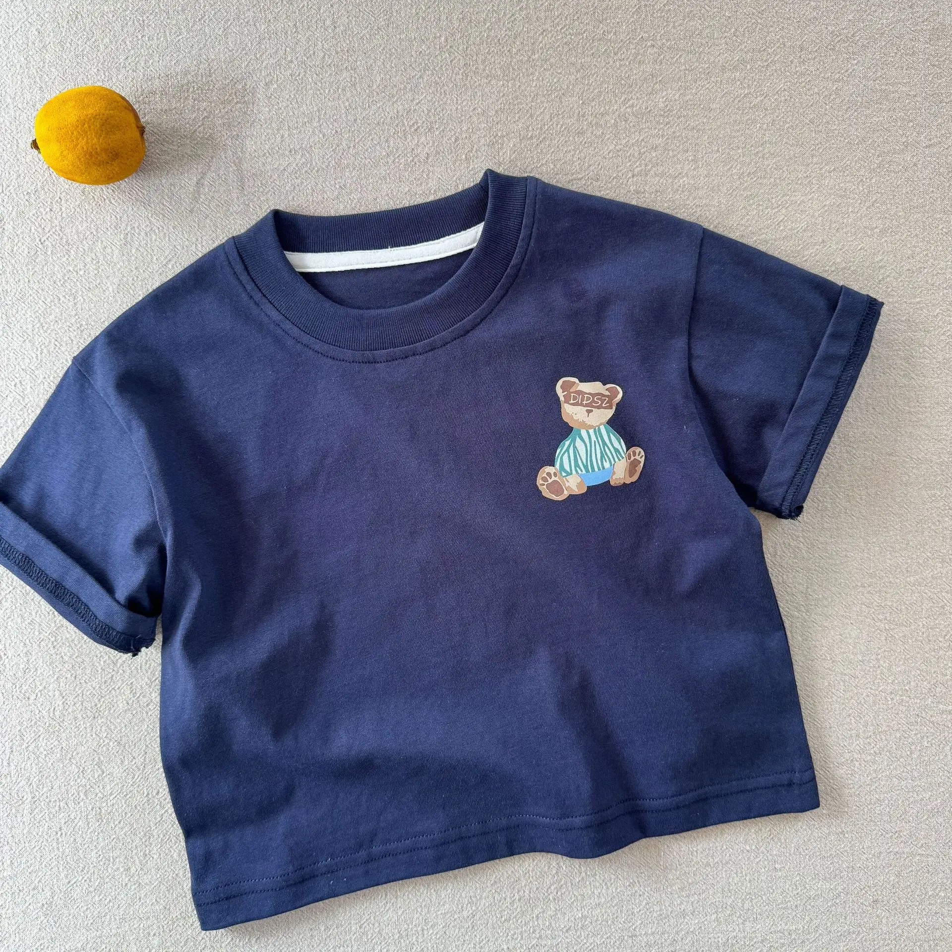Blue Bear Printed Kids T-Shirt 2025 Summer — feature 6