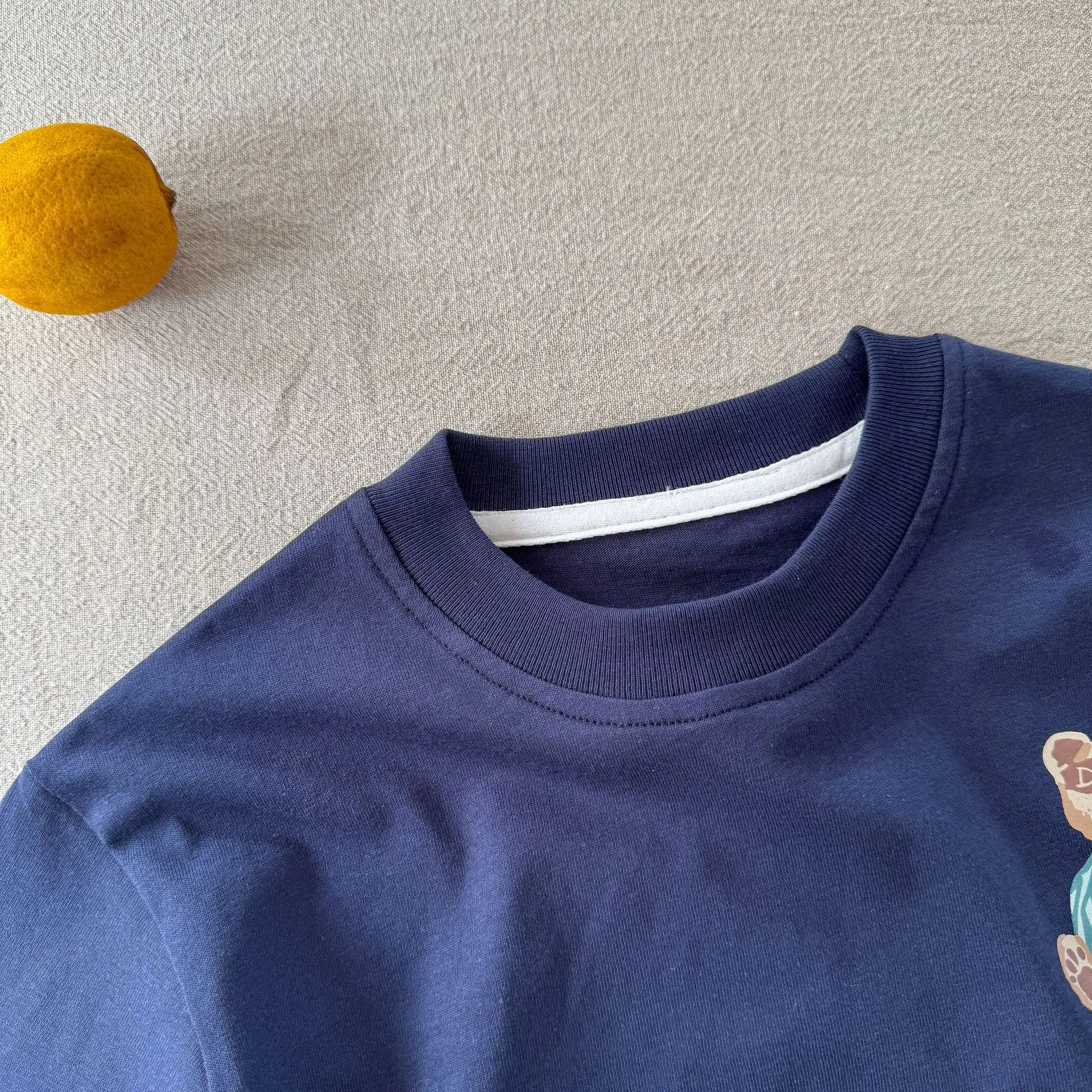 Blue Bear Printed Kids T-Shirt 2025 Summer — feature 8