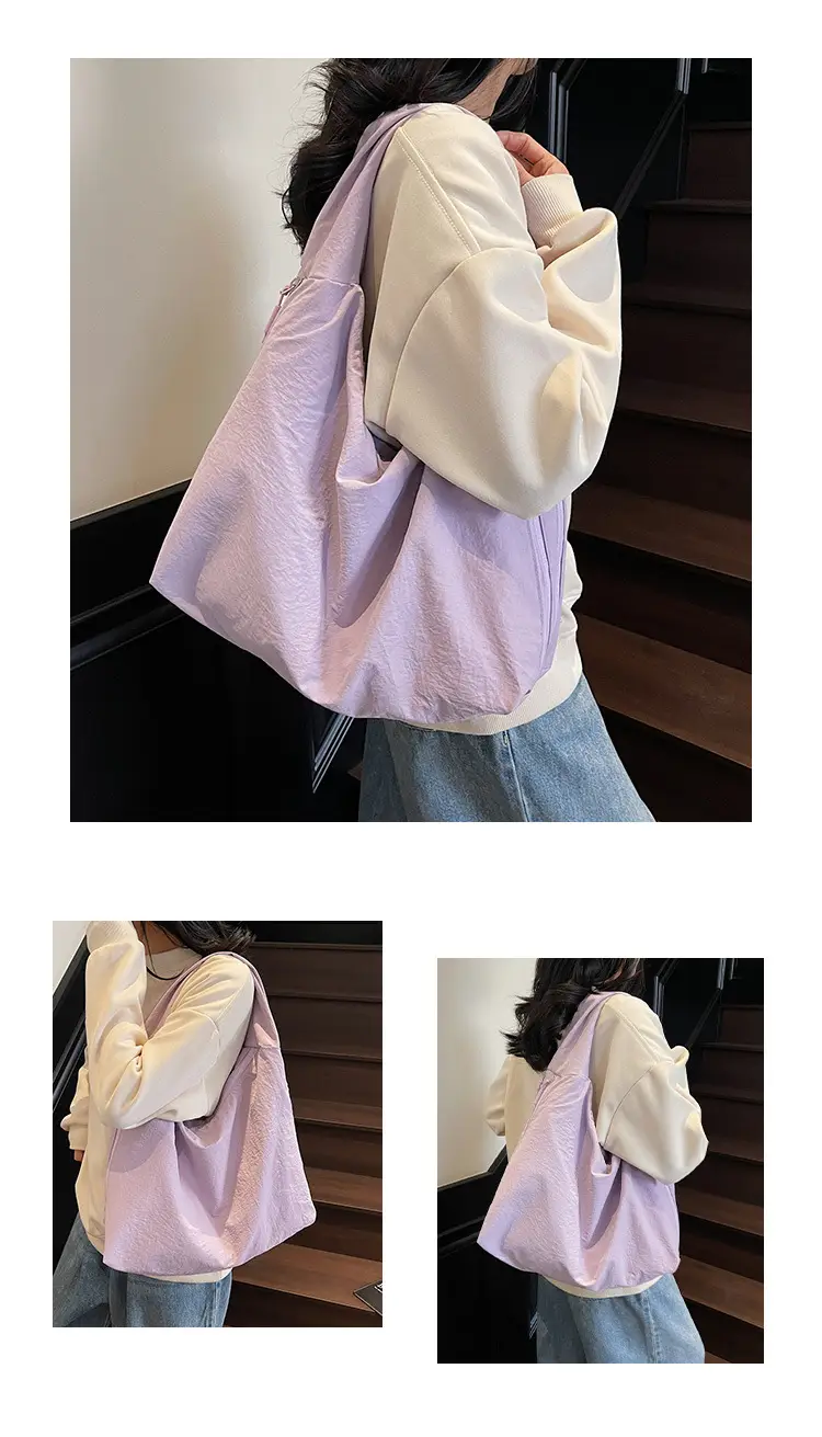 Cross-Border Lazy Style Campus Shoulder Bag Large Capacity Cloth Bag — feature 13