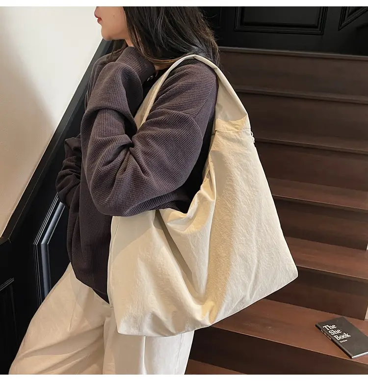 Cross-Border Lazy Style Campus Shoulder Bag Large Capacity Cloth Bag — feature 15