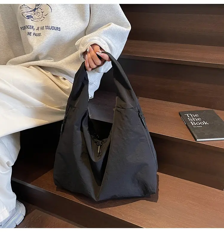 Cross-Border Lazy Style Campus Shoulder Bag Large Capacity Cloth Bag — feature 18