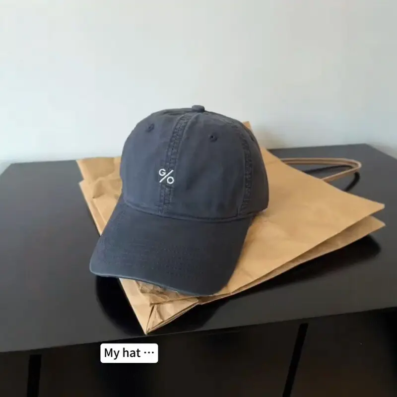 Korean Women Retro Red Baseball Cap Spring Summer Small