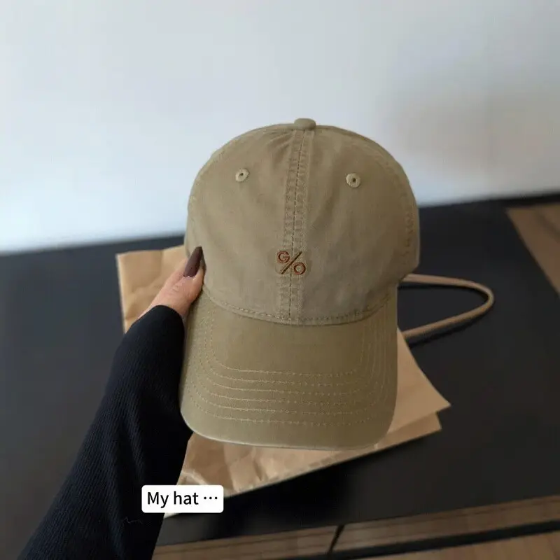 Korean Women Retro Red Baseball Cap Spring Summer Small