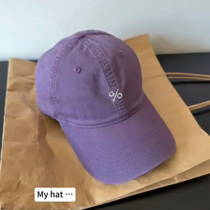 Korean Women Retro Red Baseball Cap Spring Summer Small