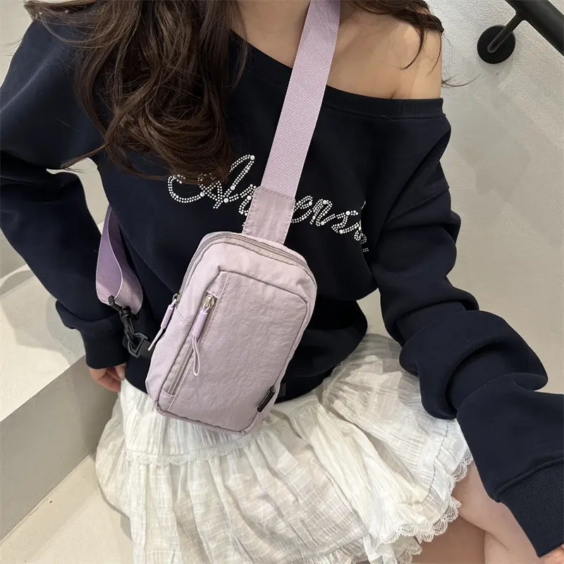 Black Mini Crossbody Shoulder Bag for Men Women - Image 7