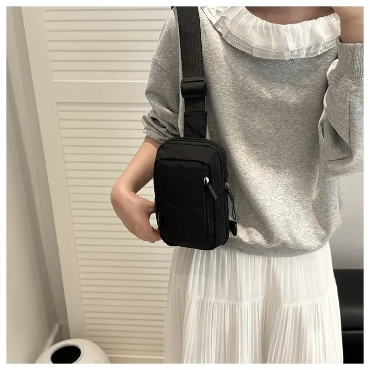 Black Mini Crossbody Shoulder Bag for Men Women — feature 20