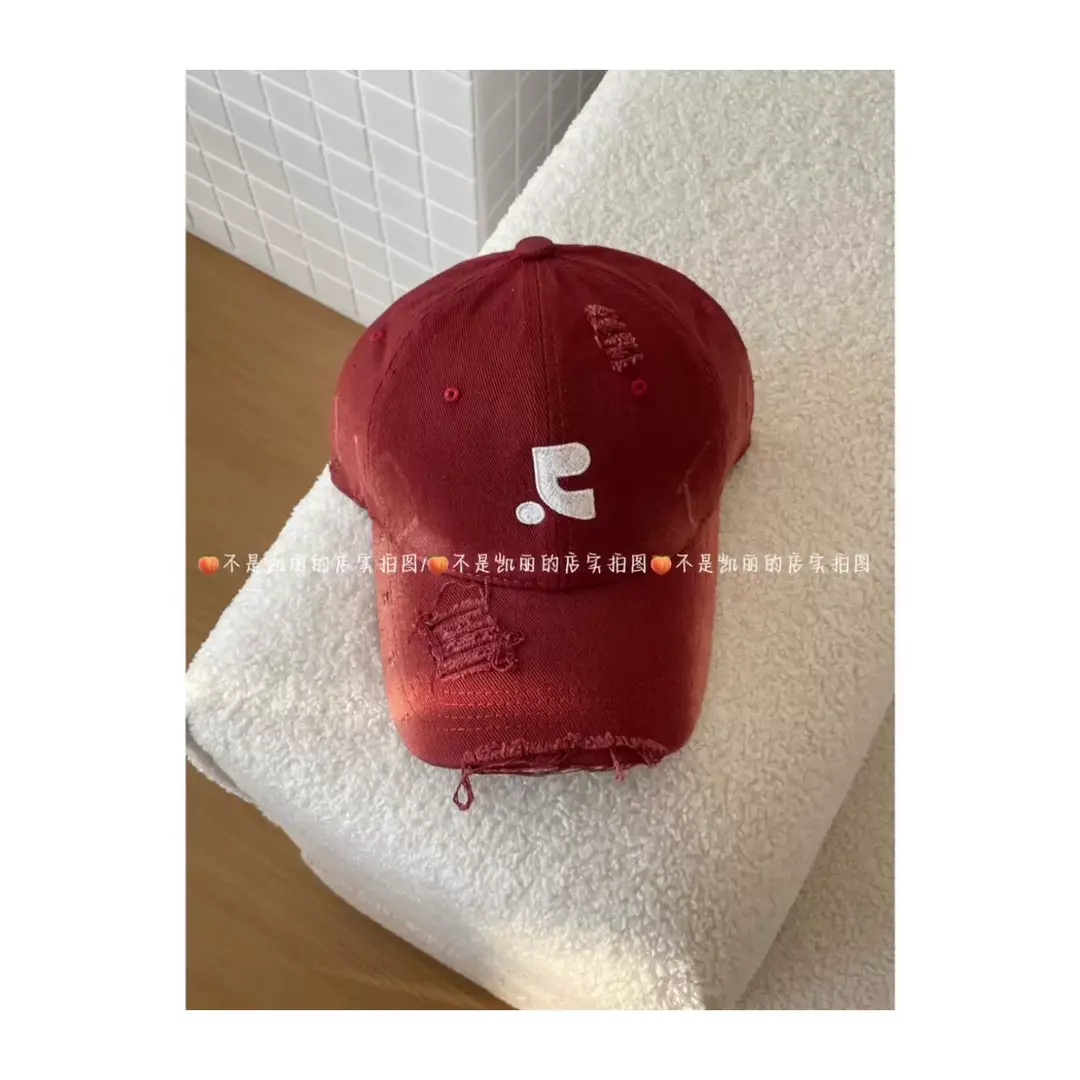 Red Retro Baseball Cap for Kids & Men Summer Wear — feature 16