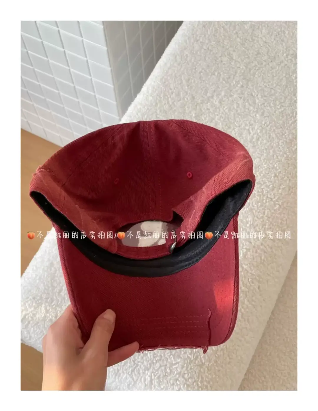 Red Retro Baseball Cap for Kids & Men Summer Wear — feature 19