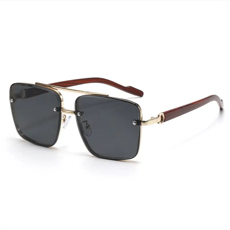 Men HD Polarized Sunglasses Aviator Driving Goggles Retro - Image 1
