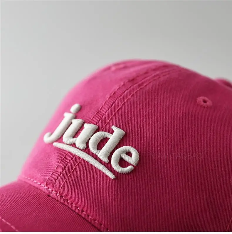Jude 3D Embroidered Maroon Baseball Cap for Men Women — feature 16