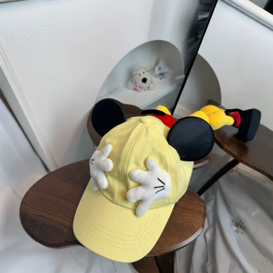 Mickey Mouse Yellow Baseball Cap with White Gloves - Image 7