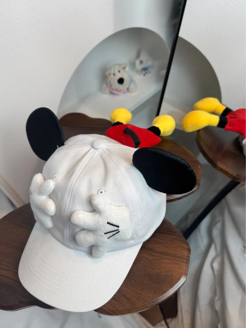 Mickey Mouse Yellow Baseball Cap with White Gloves - Image 2