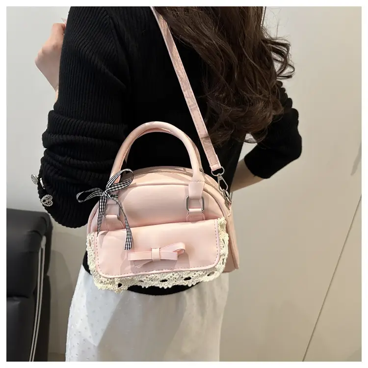 Black Lace Silk Scarf Crossbody Bag for Women — feature 13