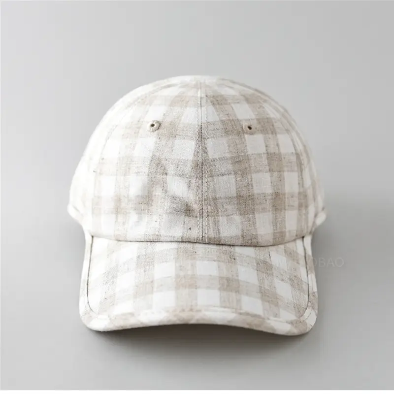 Spring Plaid Duck Cap for Men Women Sunshade