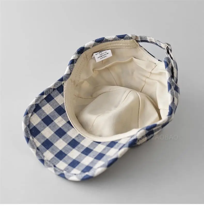Spring Plaid Duck Cap for Men Women Sunshade — feature 7
