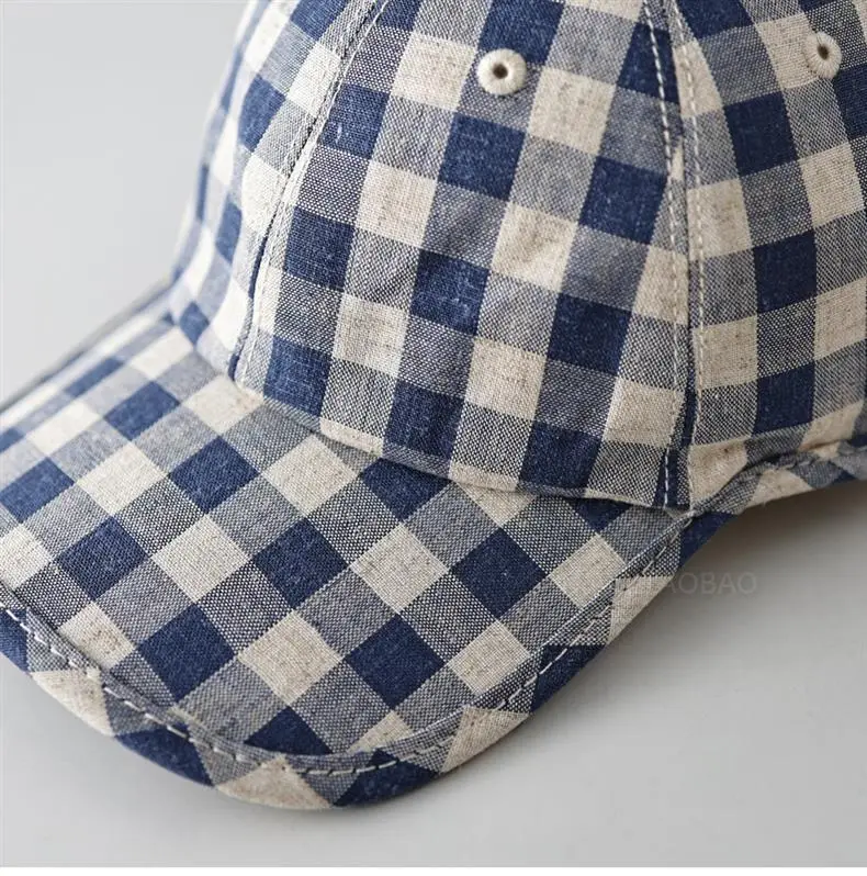 Spring Plaid Duck Cap for Men Women Sunshade — feature 9