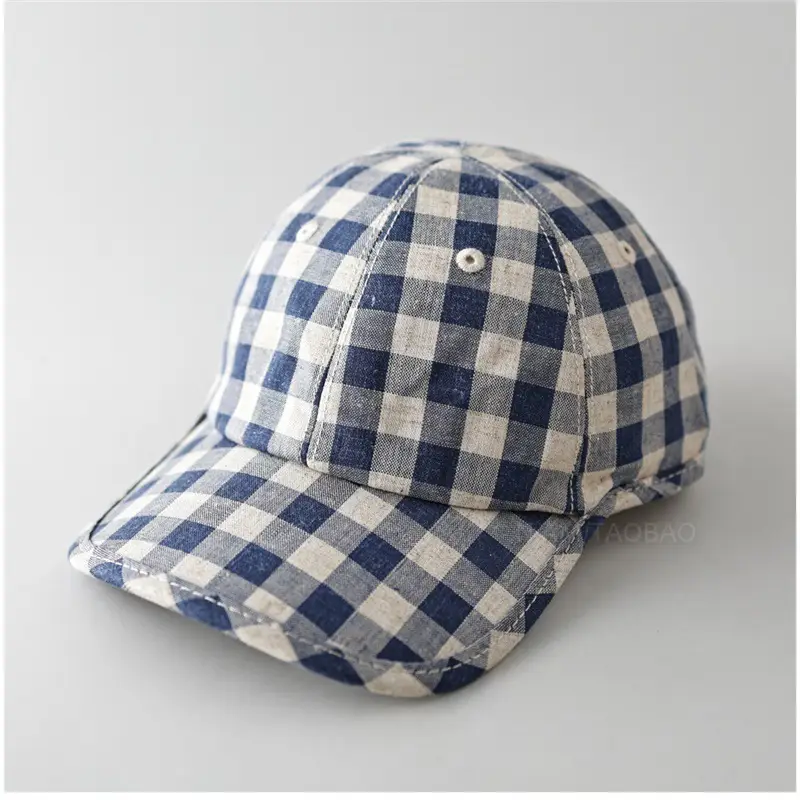 Spring Plaid Duck Cap for Men Women Sunshade