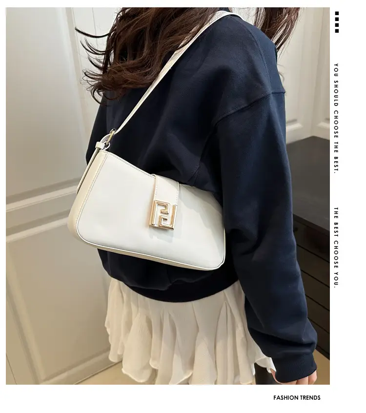 Women's White Fendi Logo Shoulder Bag 2026 — feature 1