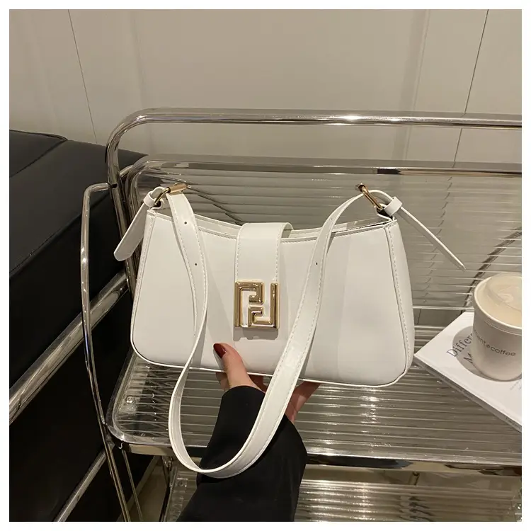 Women's White Fendi Logo Shoulder Bag 2026 - Image 4