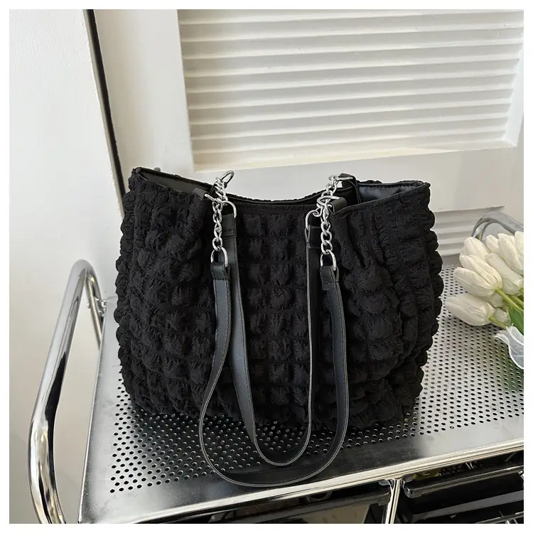 White Bubble Tote Bag Large Capacity Casual Shoulder Bag — feature 20
