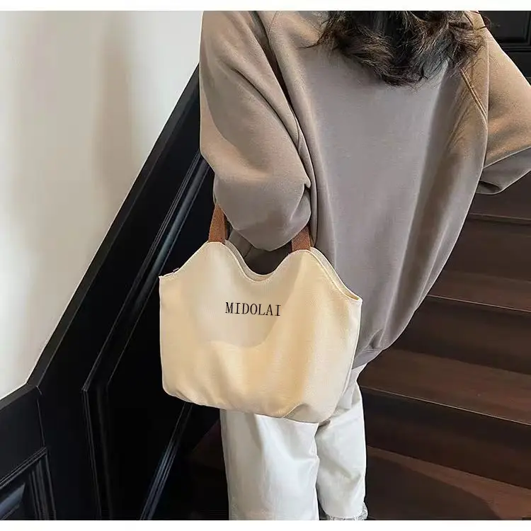 Women Canvas Shoulder Bag Midolati 2025 Casual — feature 28
