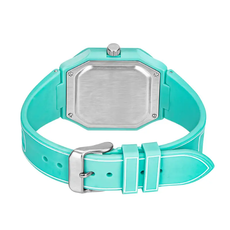 Green Octagonal Couple Watch for Girls High-Looking Design