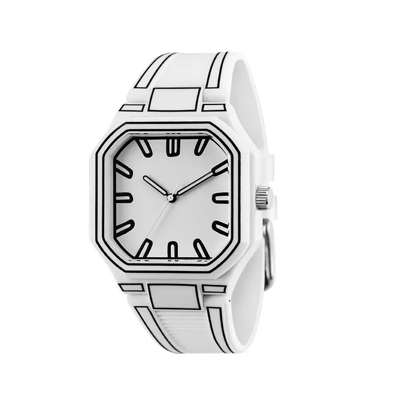 Green Octagonal Couple Watch for Girls High-Looking Design