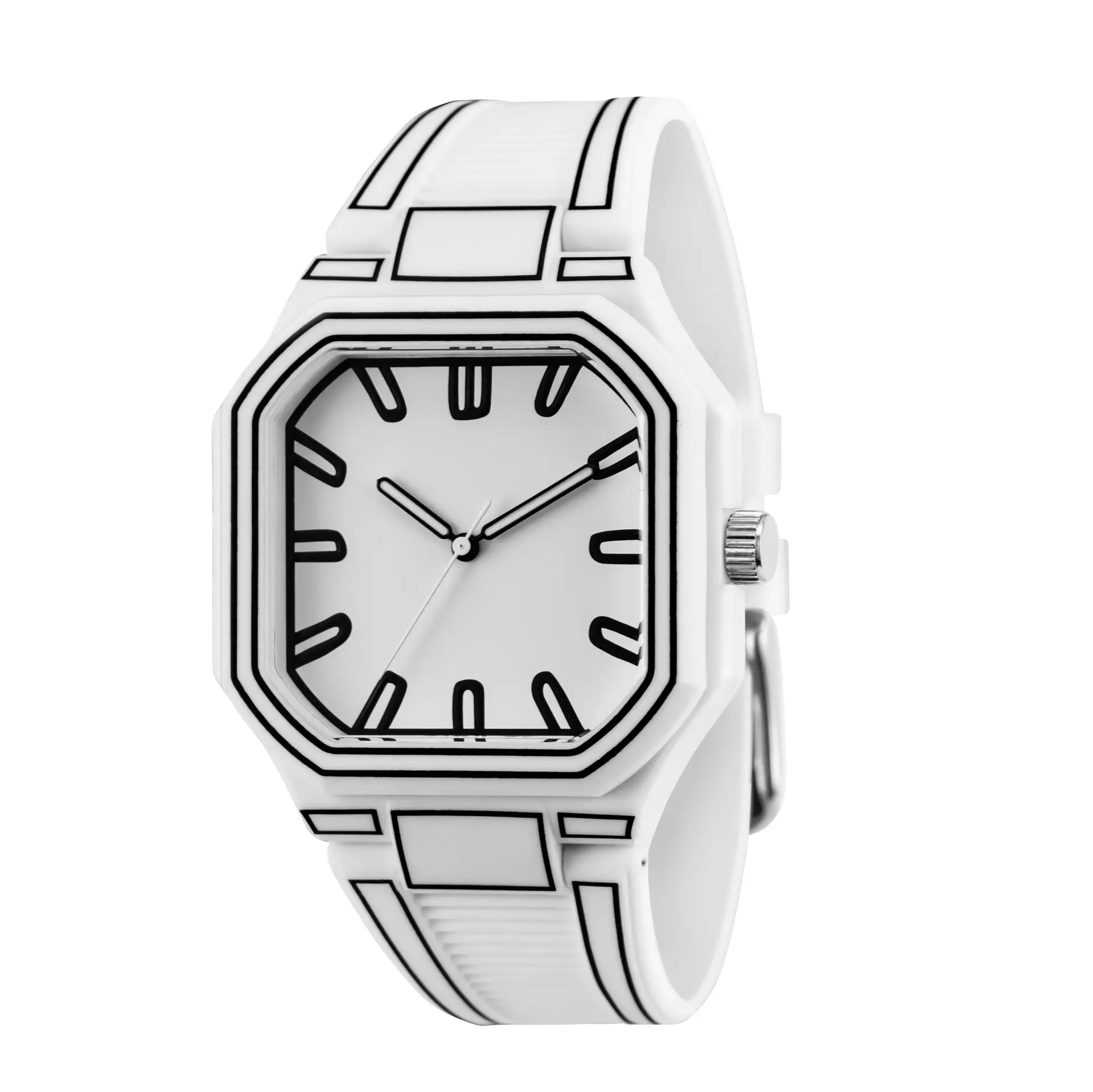 Green Octagonal Couple Watch for Girls High-Looking Design