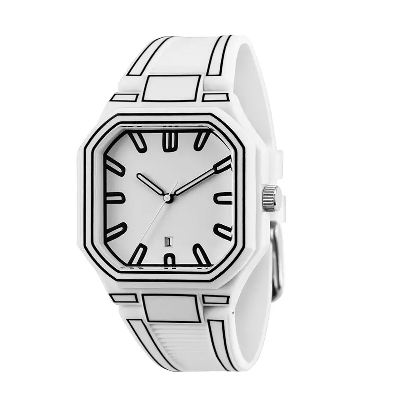 Green Octagonal Couple Watch for Girls High-Looking Design
