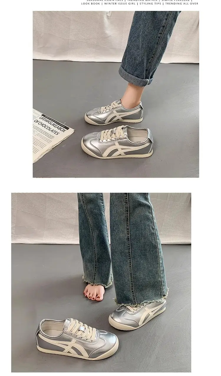 Women Silver Casual Flat Sneakers 2025 — feature 13