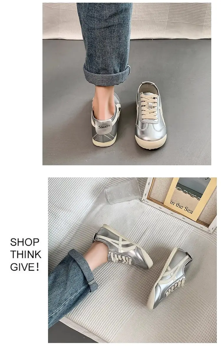 Women Silver Casual Flat Sneakers 2025 — feature 14