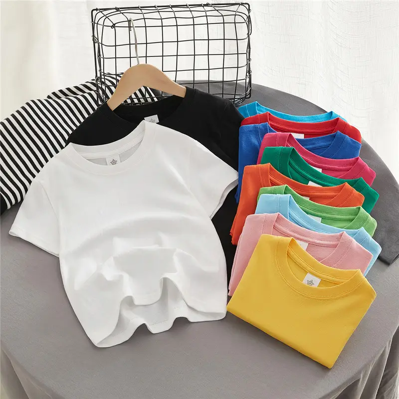Blue Cotton T-Shirt for Boys Girls Summer Wear - Image 9