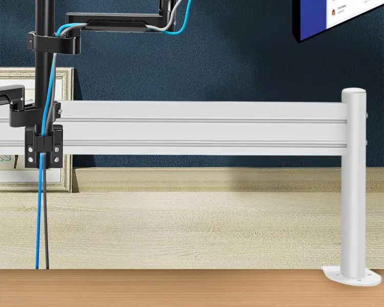 Monitor 2-Screen 3-Screen Console Rail Screen Aluminum Profile Air Pressure Horizontal and Vertical Screen Punch-Free Hanging Arm Bracket — feature 28