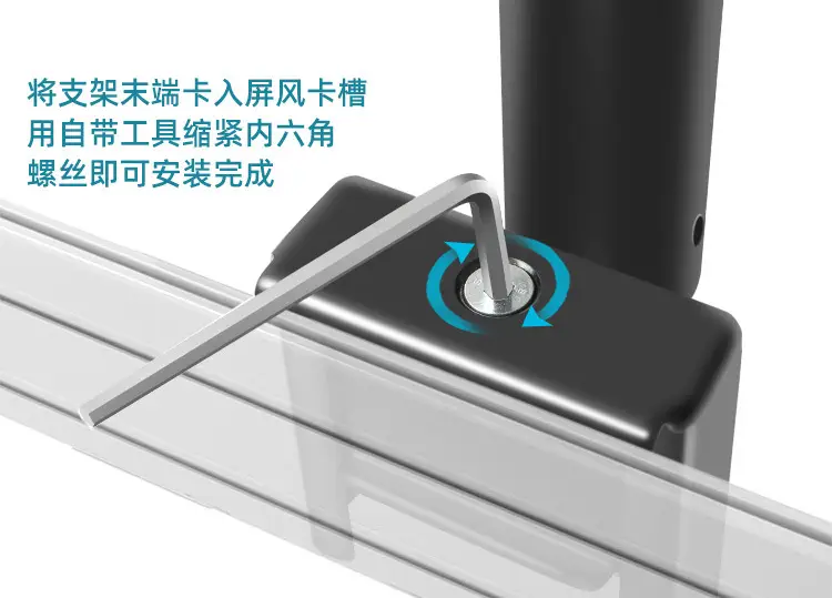 Monitor 2-Screen 3-Screen Console Rail Screen Aluminum Profile Air Pressure Horizontal and Vertical Screen Punch-Free Hanging Arm Bracket — feature 31