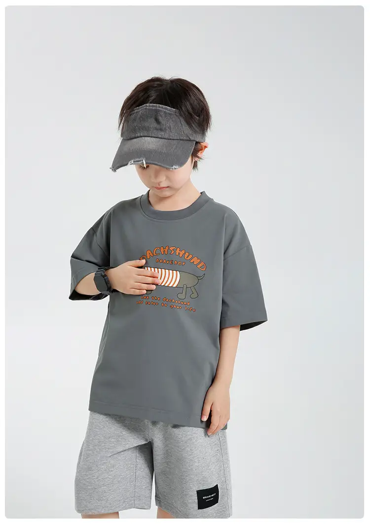 Haima Boys T-Shirt White Cartoon Print Quick Dry — feature 12