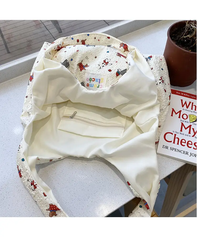 Korean Sweet Cartoon Embossed Tote Bag for Daily Use — feature 10