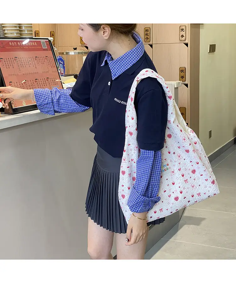 Korean Sweet Cartoon Embossed Tote Bag for Daily Use — feature 12