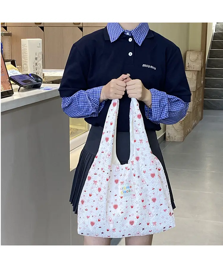 Korean Sweet Cartoon Embossed Tote Bag for Daily Use — feature 13