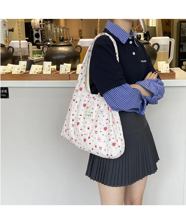 Korean Sweet Cartoon Embossed Tote Bag for Daily Use — feature 17