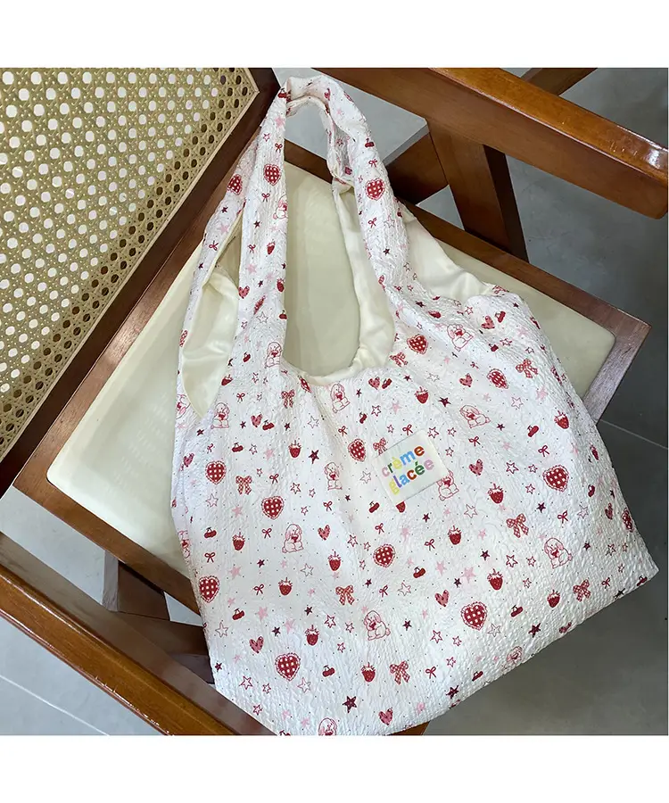 Korean Sweet Cartoon Embossed Tote Bag for Daily Use — feature 20
