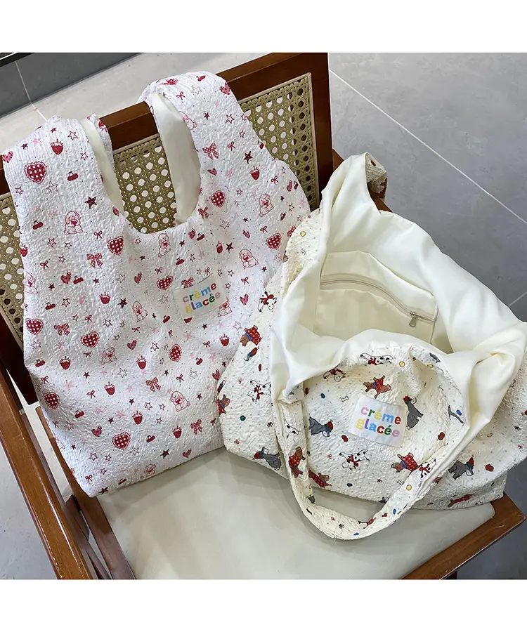 Korean Sweet Cartoon Embossed Tote Bag for Daily Use — feature 9
