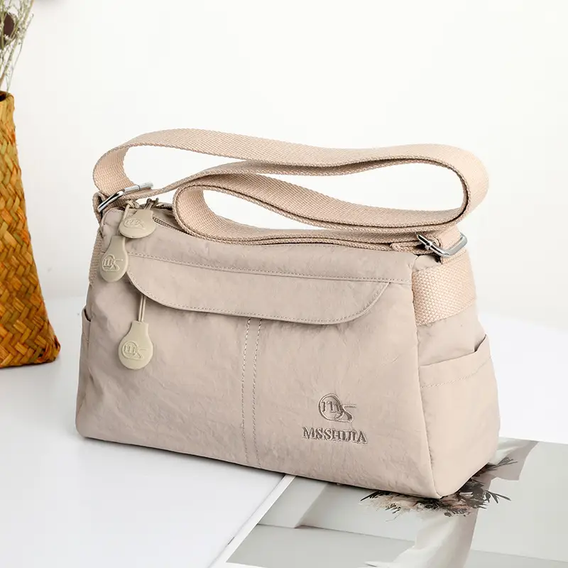 Women's Waterproof Crossbody Bag Beige Nylon 2025 - Image 3
